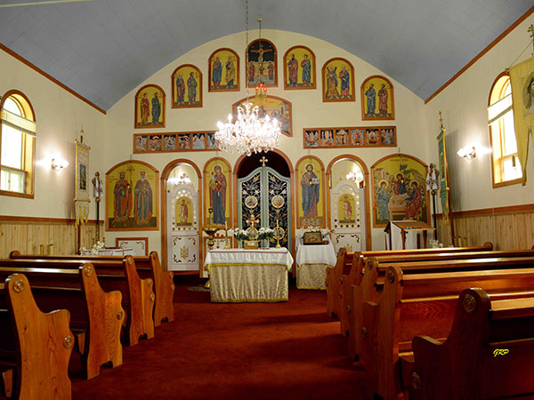 Interior of Holy Trinity Ukrainian Orthodox Church at Lennard