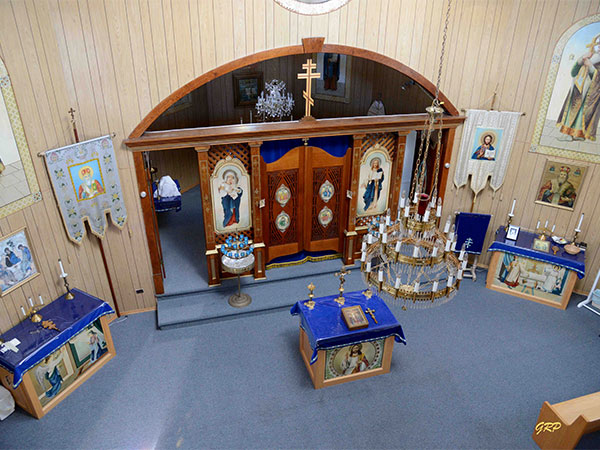 Interior of Holy Trinity Ukrainian Orthodox Church in Vita