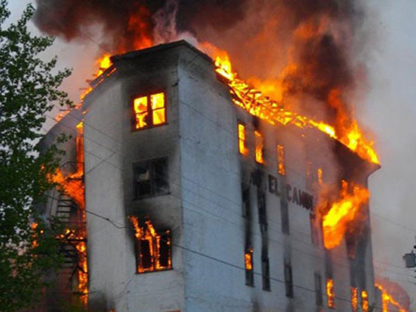 Hotel Cambrian ablaze