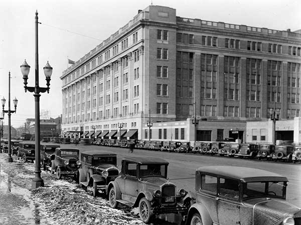 A view of the HBC department store in Winnipeg