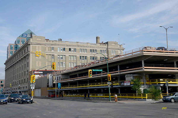 The HBC department store and parkade