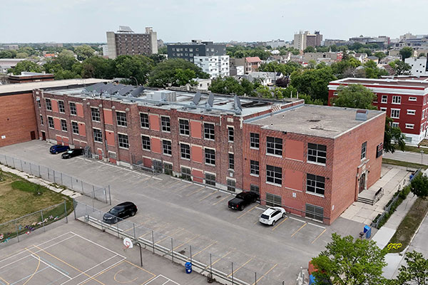 Aerial view of Hugh John Macdonald School