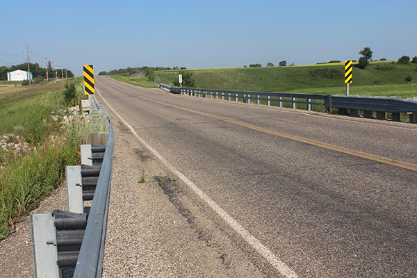Former location of concrete beam bridge no. 1350 over Graham Creek
