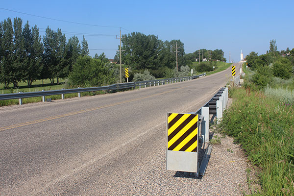 Former location of concrete beam bridge no. 1349 over Graham Creek