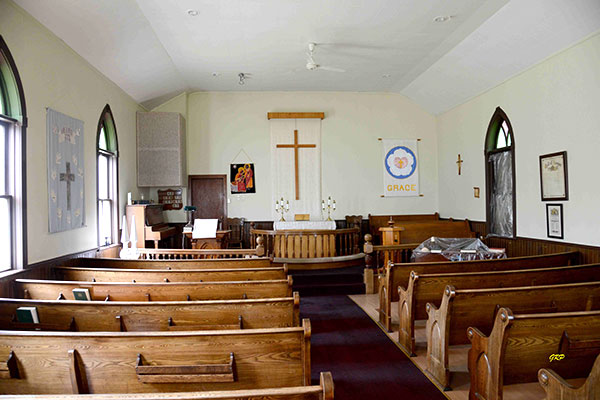 Interior of Immanuel Lutheran Church at Baldur