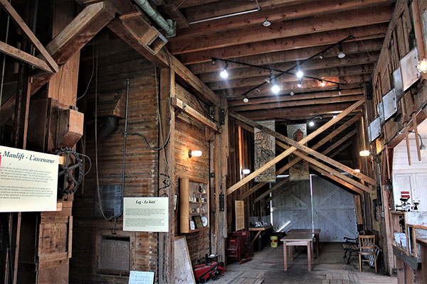 Interior of the former Paterson grain elevator at Inglis