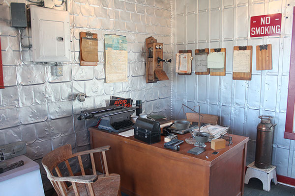 Restored agent’s office for the former Reliance grain elevators at Inglis