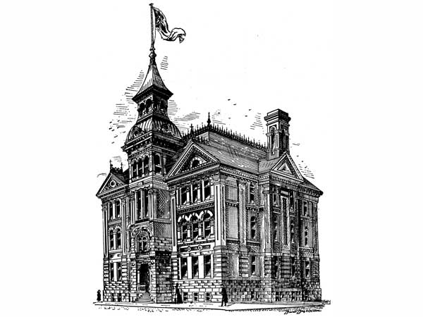 Architectural drawing of Isbister School