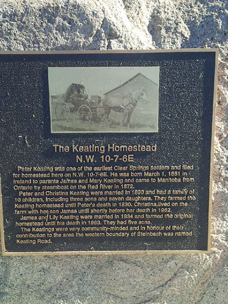 Keating Homestead Monument