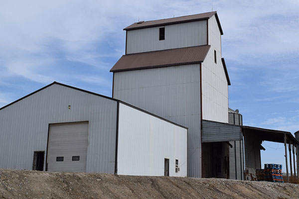 Former Manitoba Pool Elevator from Kemnay at the Deerboine Hutterite Colony