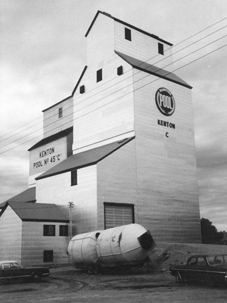 The newly constructed Manitoba Pool C grain elevator at Kenton