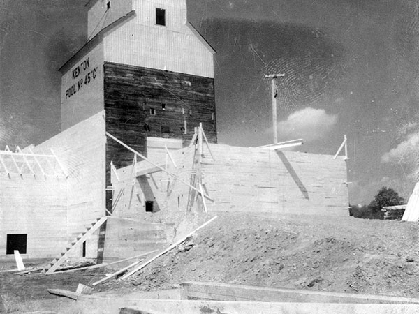 The Manitoba Pool C grain elevator at Kenton under construction