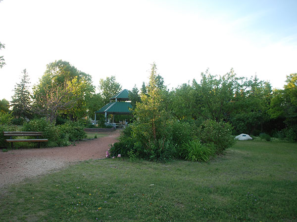 Commemorative monument in Kildonan Meadows Park