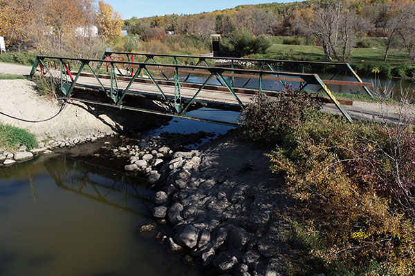 The former Kirkham’s Bridge at Birtle