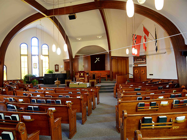Interior of Knox Presbyterian Church in Neepawa