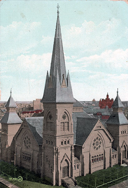 Postcard view of the second Knox Presbyterian Church