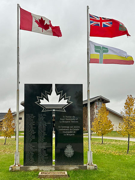La Broquerie veterans monument