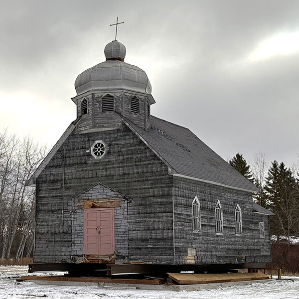 The former St. Anthony Petchersky Ukrainian Catholic Church at the Lac du Bonnet and District Museum