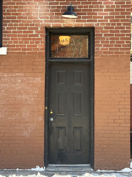 Entrance to residential apartments in the Armstrong Block