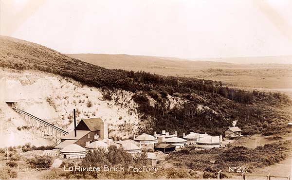 Postcard view of the La Riviere Brickyard