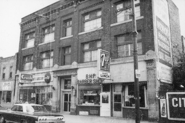 La Salle Block on fire