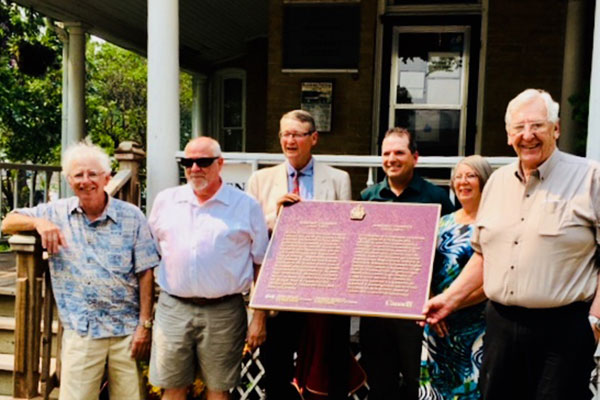 Unveiling of Laurence House plaque