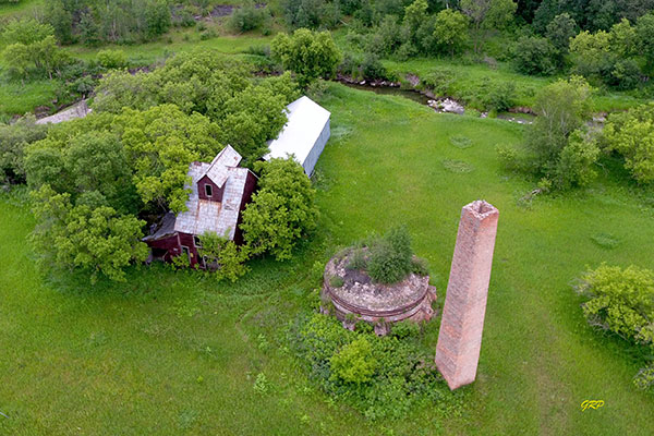 Aerial view of the former Leary Brickworks
