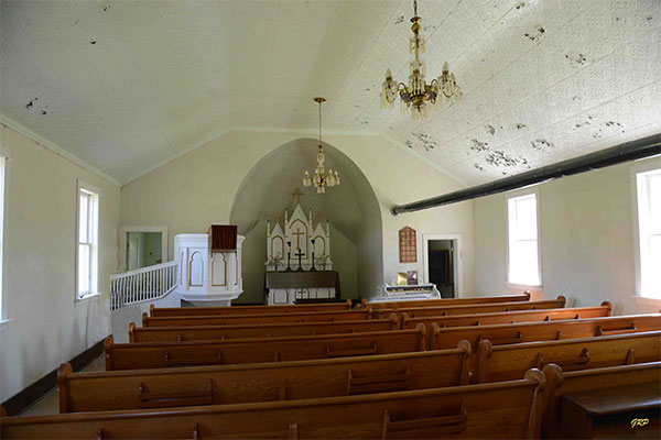 Interior of Libau Peace Lutheran Church