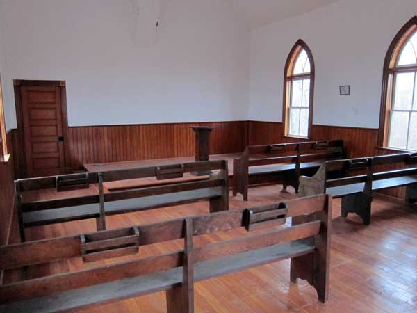 Interior of Lily Bay United Church