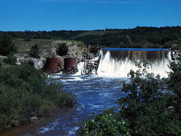 View of the former Little Saskatchewan Generating Station