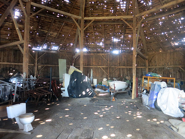 Interior view of the upper level in the Logan Barn