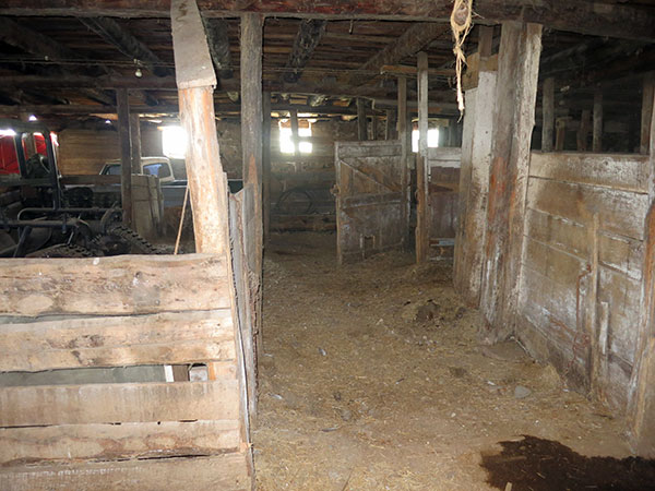 Interior view of the lower level in the Logan Barn