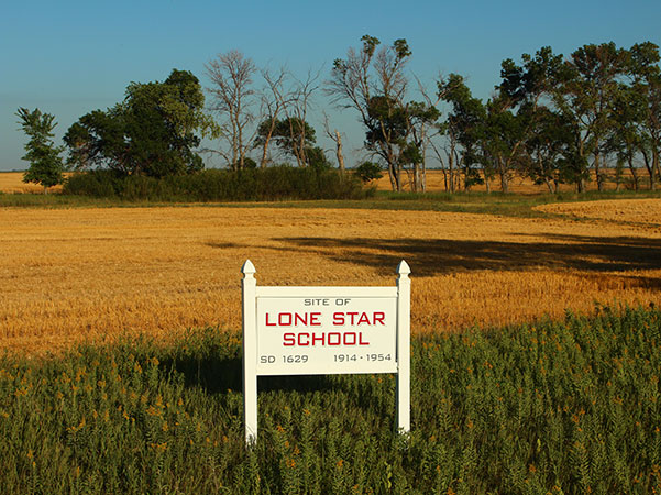 Lone Star School commemorative sign