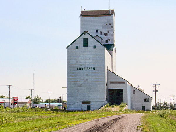 The former Manitoba Pool grain elevator at Lowe Farm