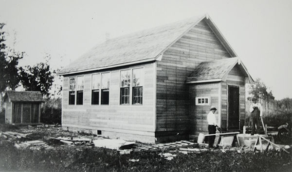 Second Lukowce School during construction