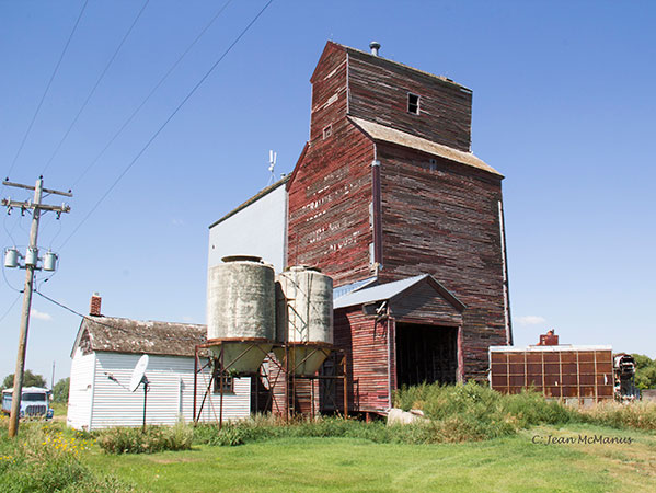 The former Manitoba Pool grain elevator at Lyleton