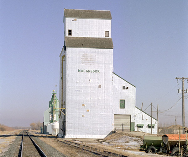 The former Manitoba Pool grain elevator at MacGregor