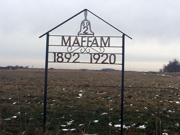 Maffam School sign