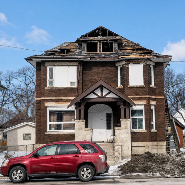 Magid House after a fire