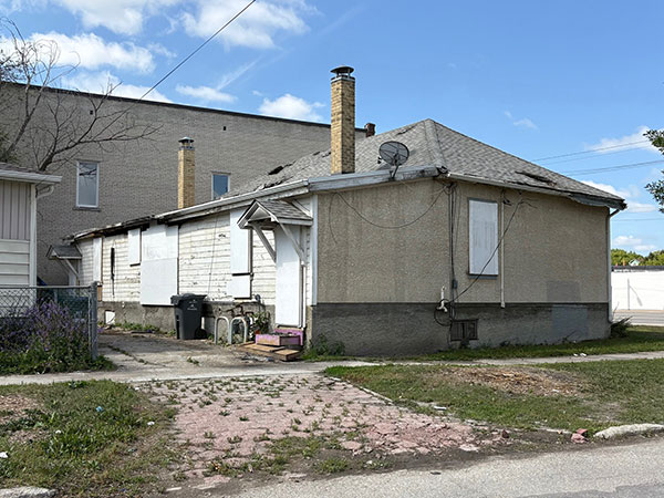 Rear of the Main Duplex after a fire