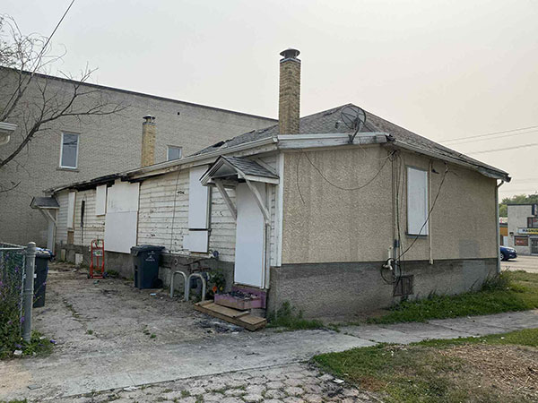 Rear of the Main Duplex after a fire