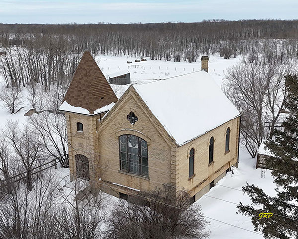 Aerial view of Makinak United Church