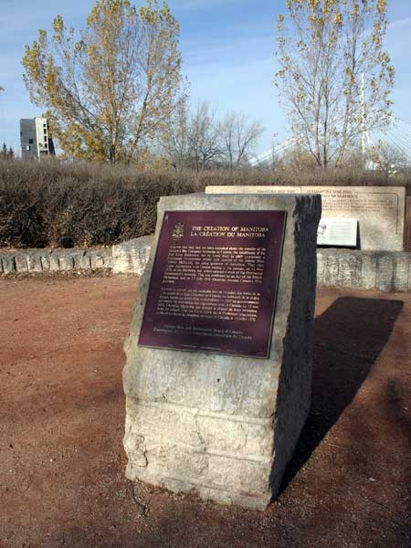 Creation of Manitoba commemorative plaque