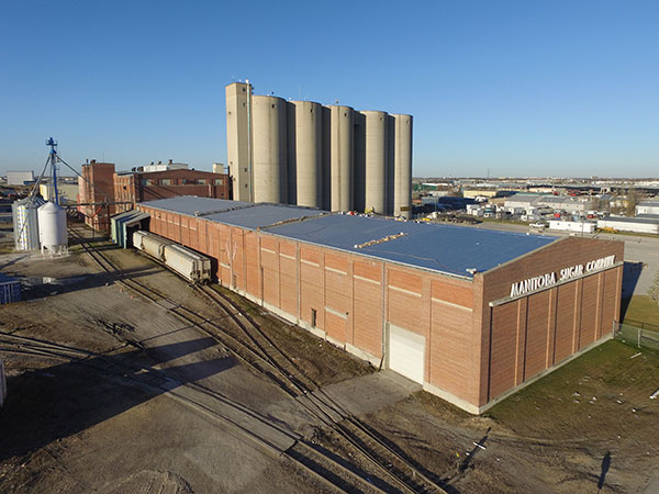 The former Manitoba Sugar Company plant and storage silos