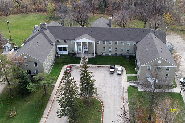 Aerial view of Manitou Lodge