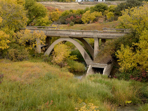 Abandoned concrete arch bridge no. 202 near Margaret
