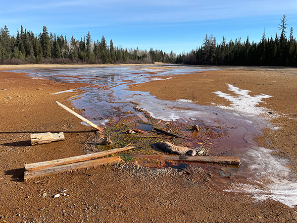 Salt water spring at the former site of the McArdle Salt Works