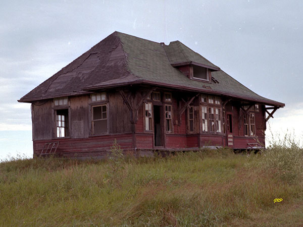 Former Canadian Pacific Railway station at McAuley