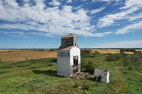 The former Manitoba Pool B grain elevator at McConnell