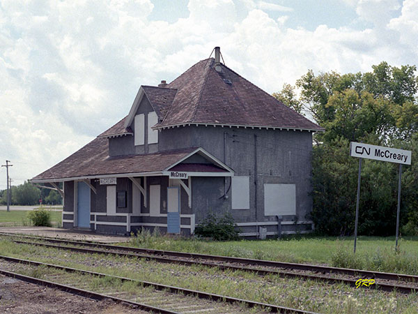 The former Canadian National Railway station at McCreary